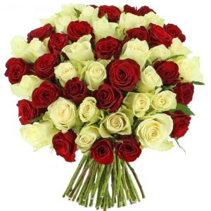 buchet-trandafiri-albi-rosii-iasi-1q1